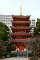 Fukuoka, Japan - December 7 2022 - The Tochoji Temple is famous landmark in fukuoka city at japan photo