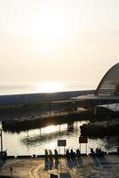 Coastal Charm, Captivating Island Harbor Sunrise Scenes in Xiaoliuqiu, Taiwan photo