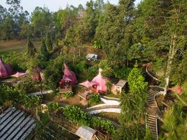 Mountain Haven, Embracing Nature's Splendor from the Sky Aerial, Camping Trip in Lembang photo