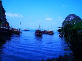 Cloudy afternoon in Halongbay, North Vietnam photo