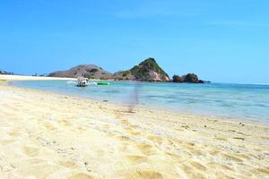 Scenic view of Kuta Beach in Lombok island photo