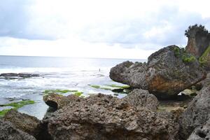 Cloudy afternoon in Ngobaran beach photo