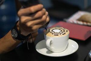 Barista Making Latte Art photo