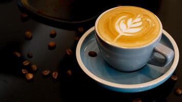 Cup of Coffee Latte on the Table photo