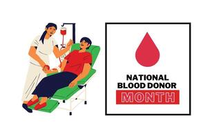 mundo sangre donante día concepto. sencillo animado de mundo sangre donante día vector