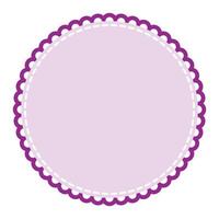 Subtle and Sophisticated Circular Blank Light Purple Sticker Label Design Element vector
