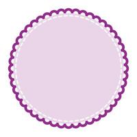 Subtle and Sophisticated Circular Blank Light Purple Sticker Label Design Element vector