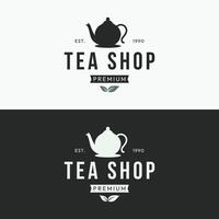 Premium quality organic tea leaf logo design. Logo for business, badge, herbal, and cafe. vector