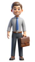 Father with Briefcase 3d People png