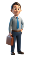 Father with Briefcase 3d Character png