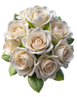 White Rose Bouquet 3d Graphic png