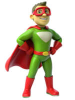 super-héros costume avec des lunettes de protection 3d style png