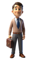 Father with Briefcase 3d Illustration png