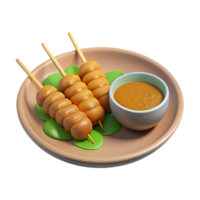 satay mat 3d element png