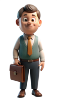 Father with Briefcase 3d Style png