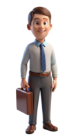 Father with Briefcase 3d Image png