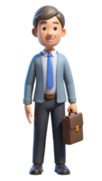 Father with Briefcase 3d Asset png
