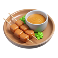 satay cibo 3d rendere png