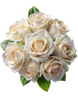 blanc Rose bouquet 3d concept png