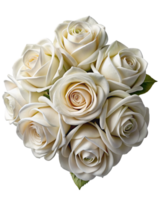 White Rose Bouquet 3d png