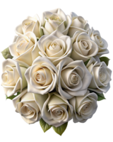 White Rose Bouquet 3d Design png