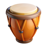 bongo instrumento 3d diseño png