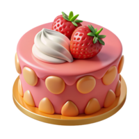 Strawberry Cake 3d Item png