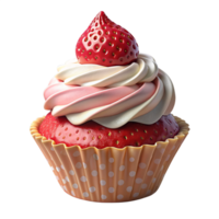 Strawberry Cupcake 3d Graphic png