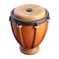 bongo instrumento 3d ilustración png