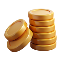 Stack of Gold Coins 3d Icon png