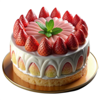 Strawberry Cake 3d Design png