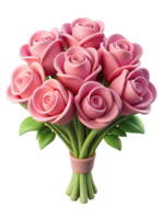 Rose Bouquet 3d Ornament png