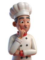 Thinking Chef 3d Design png