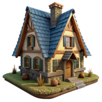 Countryside Cottage 3d png