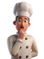 Thinking Chef 3d png