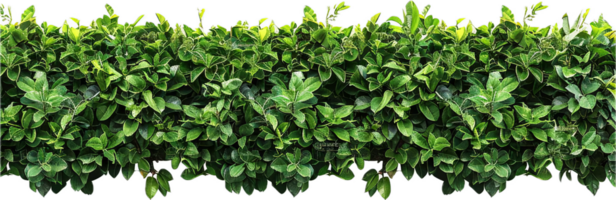 Dense Green Hedge with Lush Foliage. png