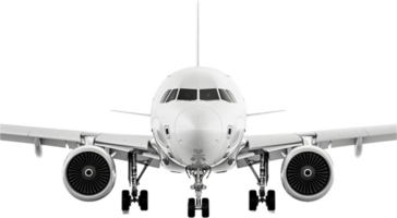 Front View of Modern Commercial Airplane. png