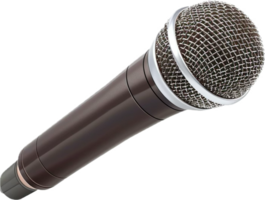 Close-up of Black Handheld Microphone. png