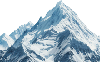 Snow-Covered Mountain Peak in Winter. png