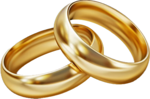 golden Hochzeit Ringe verriegelt. png