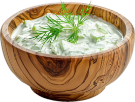 Schüssel von frisch Tzatziki Soße mit Kräuter. png