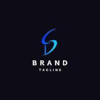 Minimalist Initial Letter S and D Logo Design. Simple Initial Letter SD Stacked Logo Design. vector