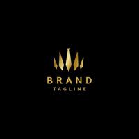 cinco empresarios corbatas formar un corona símbolo logo diseño. sencillo negocio reyes corona logo diseño. vector