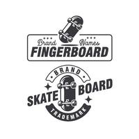 skateboard fingerboard vintage badge logo graphic vector