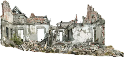 Abandoned Dilapidated Building Ruins. png