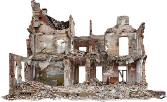 abandonné délabré bâtiment ruines. png