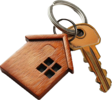 House Keys with Red Keychain. png