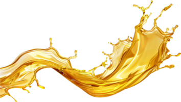 dinamico spruzzo di liquido oro. png