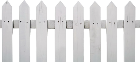 White Wooden Picket Fence. png