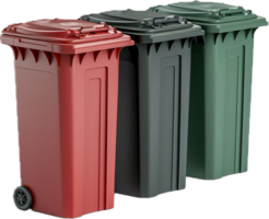 coloré recyclage bacs pour déchets gestion. png